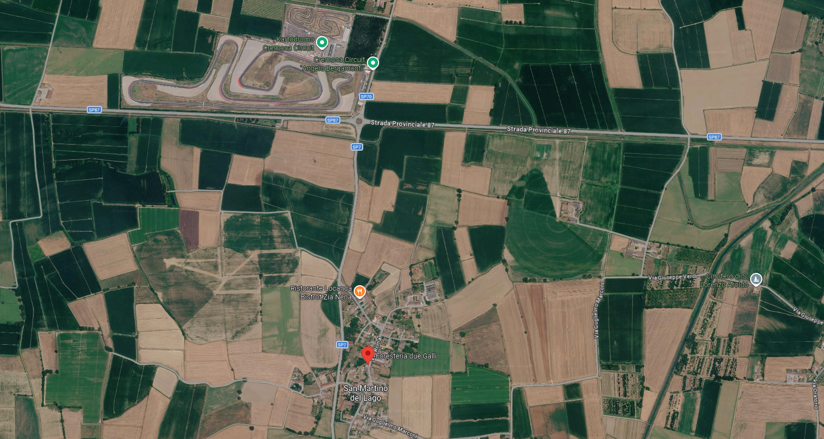 Mappa: come raggiungere Foresteria Due Galli e Cremona Circuit